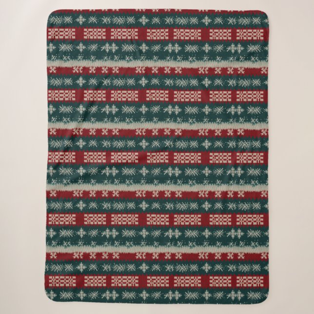 Ugly Christmas Sweater Strick Traditionelles Muste Sherpadecke (Vorderseite)