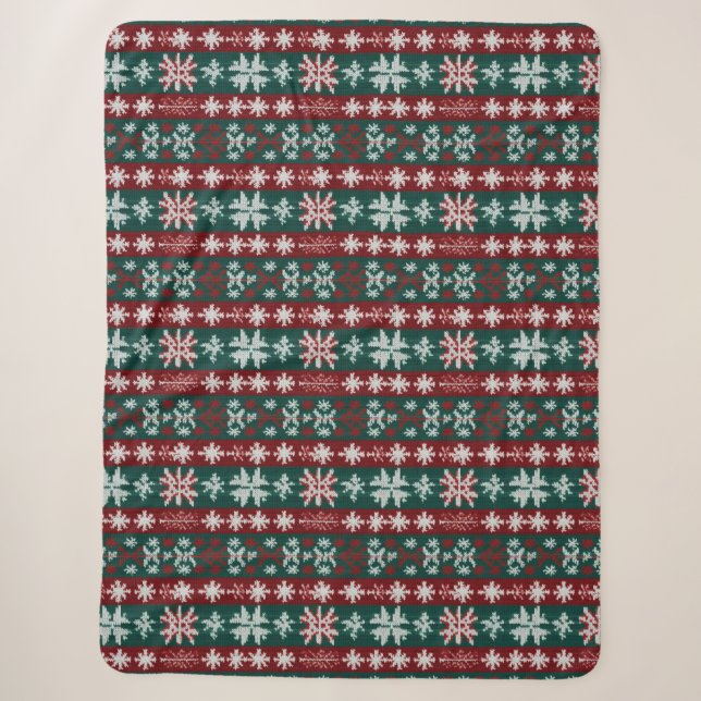 Ugly Christmas Sweater Strick Traditionelles Muste Sherpadecke (Vorderseite)