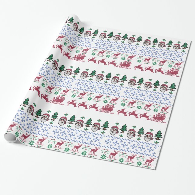 Ugly Christmas Sweater Style Thunder_Cove Geschenkpapier (Ungerollt)
