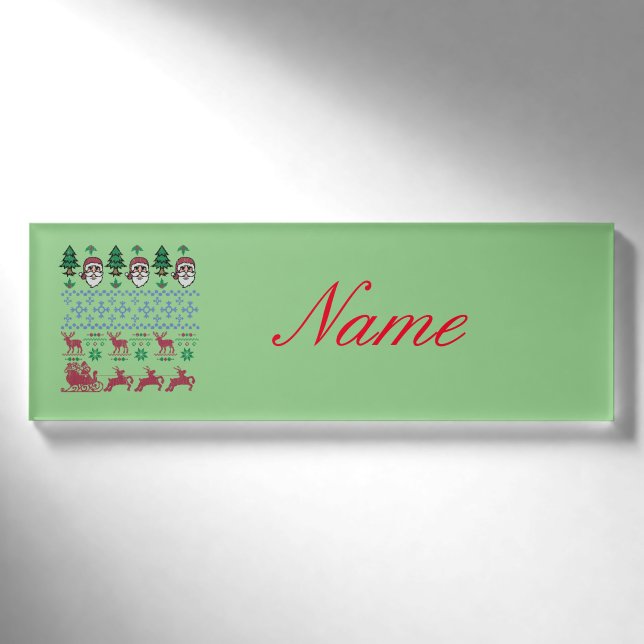 Ugly Christmas Sweater Style Thunder_Cove Namenschild (Vorderseite)