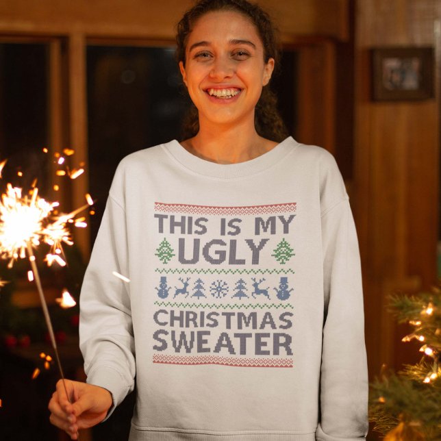Ugly Christmas Sweater Sweatshirt (ugly christmas sweater)