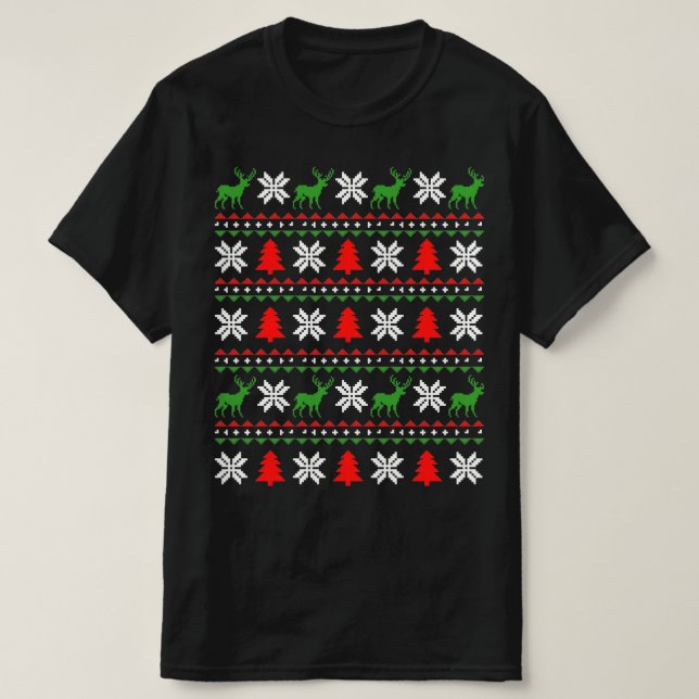 Ugly Christmas Sweater T-Shirt (Design vorne)