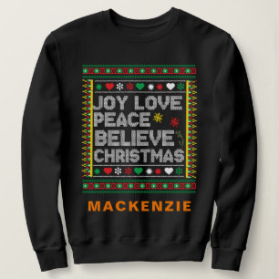 Ugly Christmas Sweaterr Individuelle Name Personal Sweatshirt