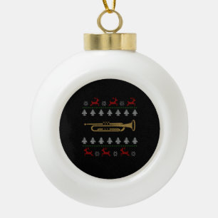 Ugly Christmas - Trumpet Keramik Kugel-Ornament