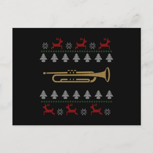 Ugly Christmas - Trumpet Postkarte (Vorderseite)