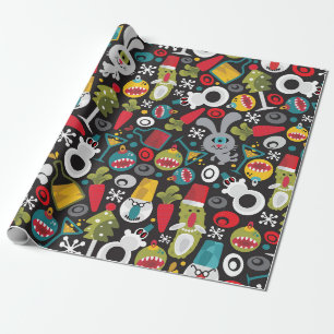 Ugly Christmas und Happy New Year Geschenkpapier