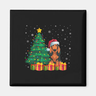 Ugly Coonhound Weihnachtsmannmütze WeihnachtsLICHT Magnet