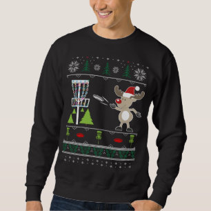Ugly Disk Golf Christmas Sweater Rentier Sleigh Sweatshirt