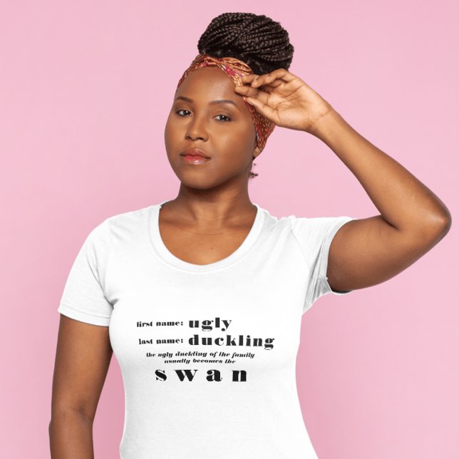 Ugly Duckling wird zum Schwan-Motivierenden T-Shirt (Ugly Duckling Becomes The Swan Motivational T-Shirt)