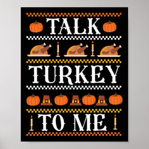 Ugly Erntedank Funny Sprich Türkei zu Fall Poster