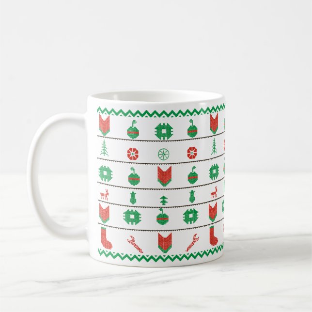 Ugly Frohe Weihnachten Kaffeetasse (Links)