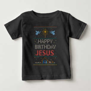 Ugly frohe Weihnachten Sweater Happy Geburtstag Je Baby T-shirt