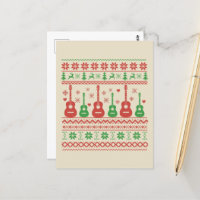 Ugly Frohe Weihnachts Pullover akustische Gitarre