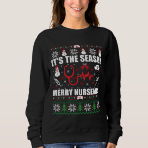 Ugly Frohe Weihnachts-Pullover Krankenschwester Sweatshirt