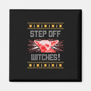 Ugly Halloween Sweater Chihuahua treten Hexen ab Magnet
