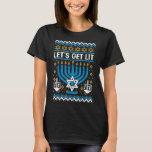 Ugly Hanukkah Lasst uns Lit Menorah Pajama Familie T-Shirt<br><div class="desc">Ugly Hanukkah Lasst uns sehen Menorah Pajama Familie Matching</div>