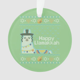Ugly Hanukkah Llama Llamakkah Ornament