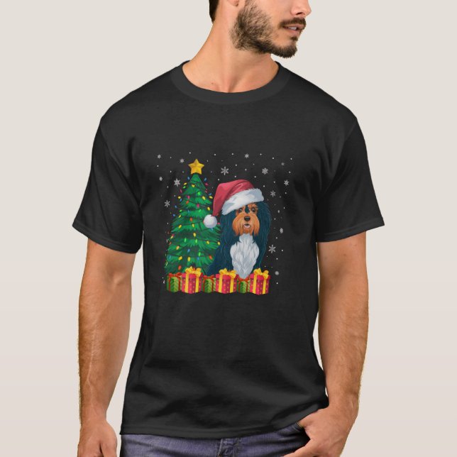 Ugly Havanese Weihnachtsmannmütze Weihnachtsleucht T-Shirt (Vorderseite)