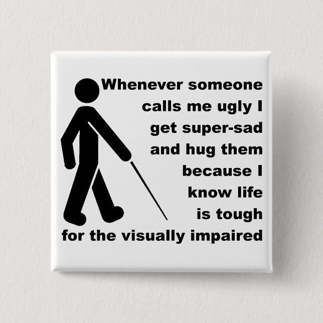 Ugly Hug Funny Button Abzeichen (Vorderseite)