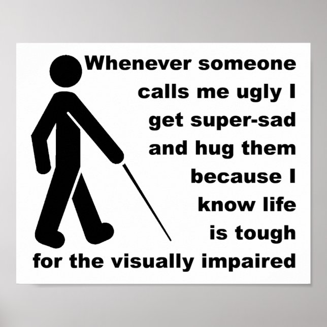 Ugly Hug Funny Poster Sign (Vorne)