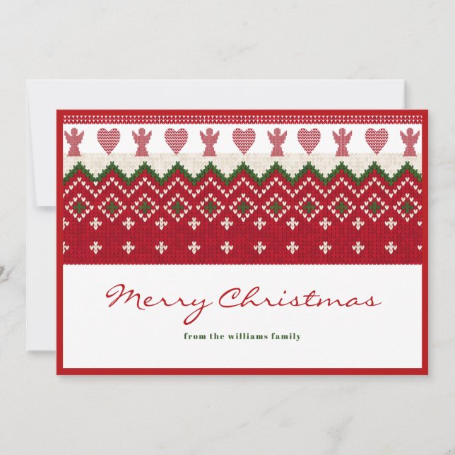 Ugly Knitted Sweater Hygge Angels Herz Weihnachten (Vorderseite)