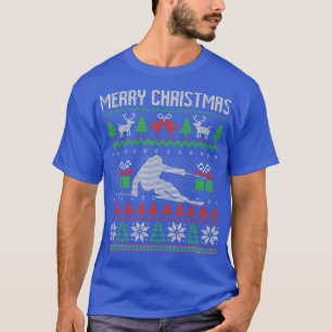 Ugly Merry Christmas Skiing Santa Xmas Costume T-Shirt