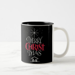 Ugly Merry CHRISTmas Sweater Elegant Christlich Zweifarbige Tasse