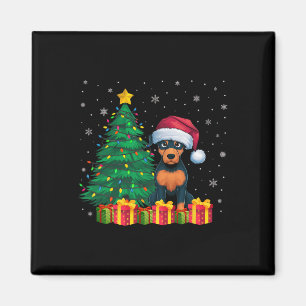 Ugly Miniature Pinscher Weihnachtsmannmütze Weihna Magnet