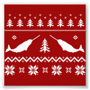 Ugly Narwhal Weihnachtssüßer Fotodruck