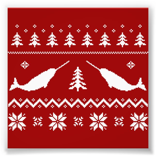 Ugly Narwhal Weihnachtssüßer Fotodruck (Vorne)