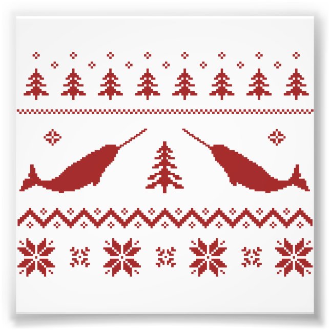 Ugly Narwhal Weihnachtssüßer Fotodruck (Vorne)