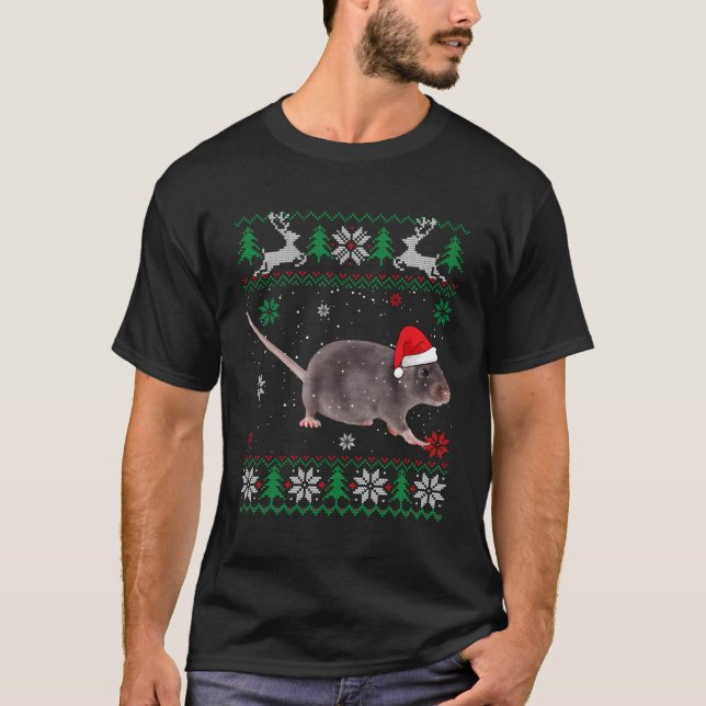 Ugly Rat Santa Animals T-Shirt (Vorderseite)