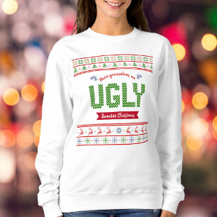Ugly Red Green Christmas Tacky Nordic Strick Patte Sweatshirt