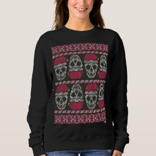 Ugly Skeleton Weihnachtskraut, Horror Themed Chr Sweatshirt