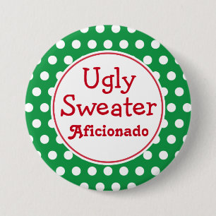 Ugly Sweater Aficionado Button