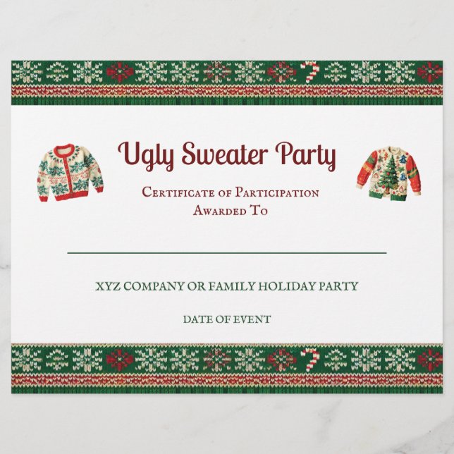 Ugly Sweater Award Party (Vorderseite)
