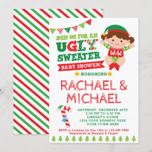 Ugly Sweater Baby Shower Einladung