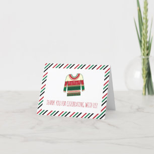 Ugly Sweater Baby Showflat Danke Karte