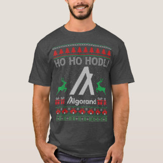 Ugly Sweater Christmas Algorand ALGO Coin HO HO HO T-Shirt