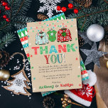 Ugly Sweater Christmas Baby Dusche Dankeskarte<br><div class="desc">Danke in Stil mit diesen lustigen und trendigen Baby Dusche danke Karten. Die Vorlagenformulierung ist einfach zu personalisieren und Ihre Familie und Freunde werden begeistert sein,  wenn sie diese fantastischen Dankesworte erhalten.</div>