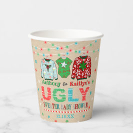Ugly Sweater Christmas Baby Dusche Pappbecher