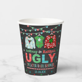 Ugly Sweater Christmas Baby Dusche Pappbecher