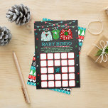 Ugly Sweater Christmas Baby Shower Bingo Game<br><div class="desc">Diese Bingokarten sind perfekt für jeden, der dieses Weihnachtsfest ein Baby duscht. Fügen Sie einfach diese Bingokarten hinzu, wenn Sie Ihre passenden Babydusche-Einladungen schicken, können Ihre Gäste dann jedes Quadrat mit jedem Geschenk ausfüllen, das sie für das Baby an der Dusche halten, fünf in irgendeine Richtung gewinnt einen Preis! Matching-Elemente...</div>