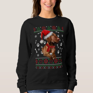 Ugly Sweater Christmas Magyar Vizsla Dog Weihnacht Sweatshirt