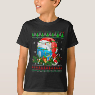 Ugly Sweater Christmas Pajama Volleyball Xmas Ligh T-Shirt