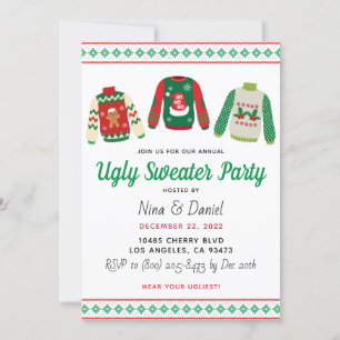 Ugly Sweater Christmas Party Einladung