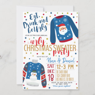 Ugly Sweater Christmas Party Einladung