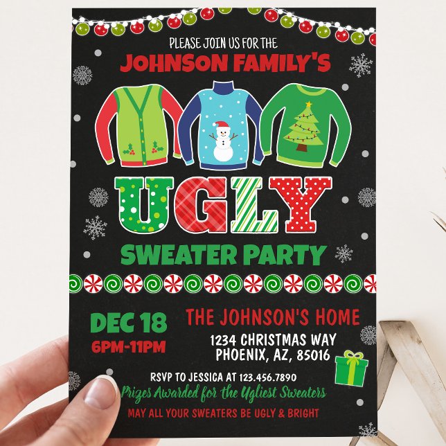 Ugly Sweater Christmas Party Einladung (Von Creator hochgeladen)