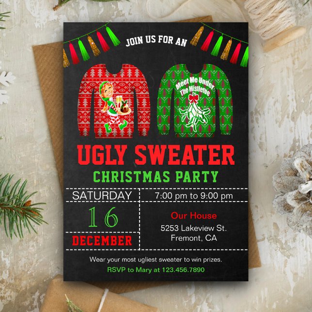Ugly Sweater Christmas Party Einladung (Von Creator hochgeladen)