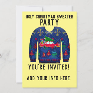 UGLY SWEATER CHRISTMAS-PARTY EINLADUNGEN